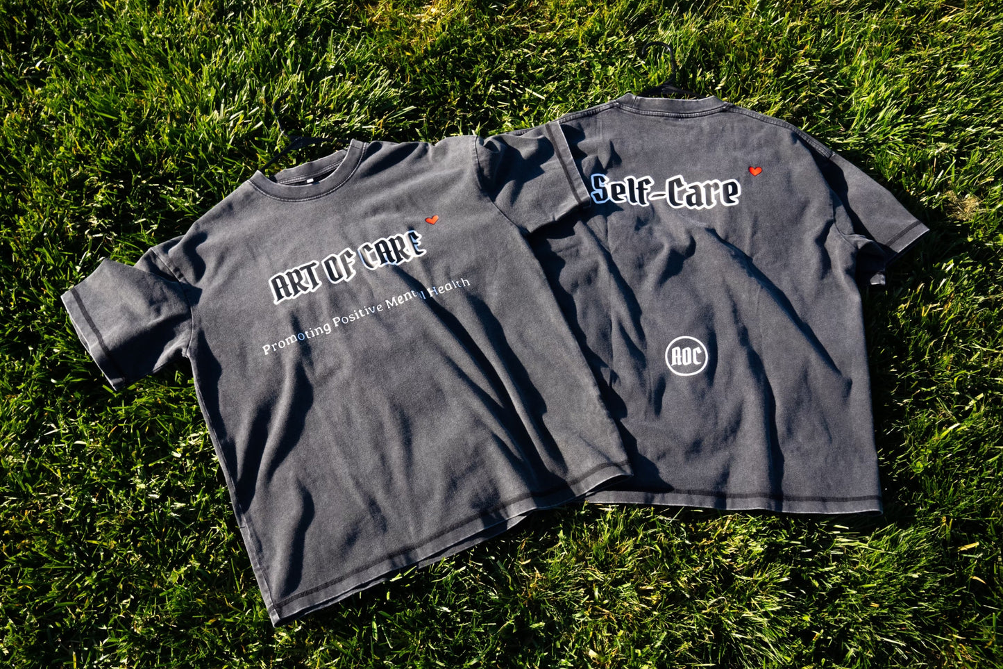 Acid Wash "Self-Care" T-Shirt