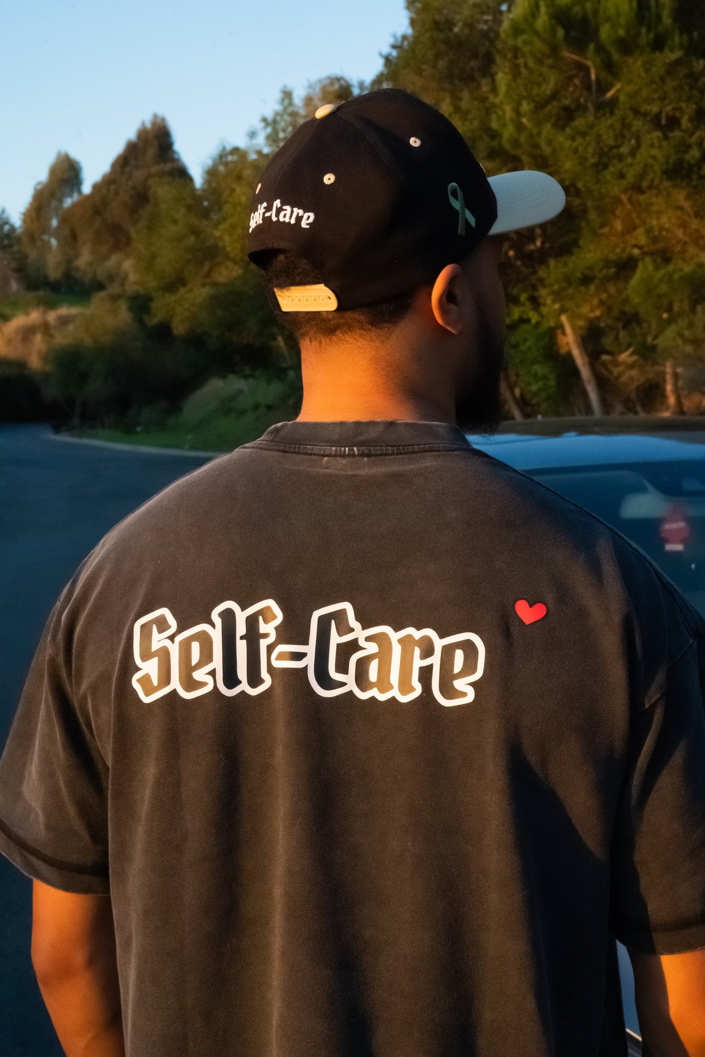 Acid Wash "Self-Care" T-Shirt